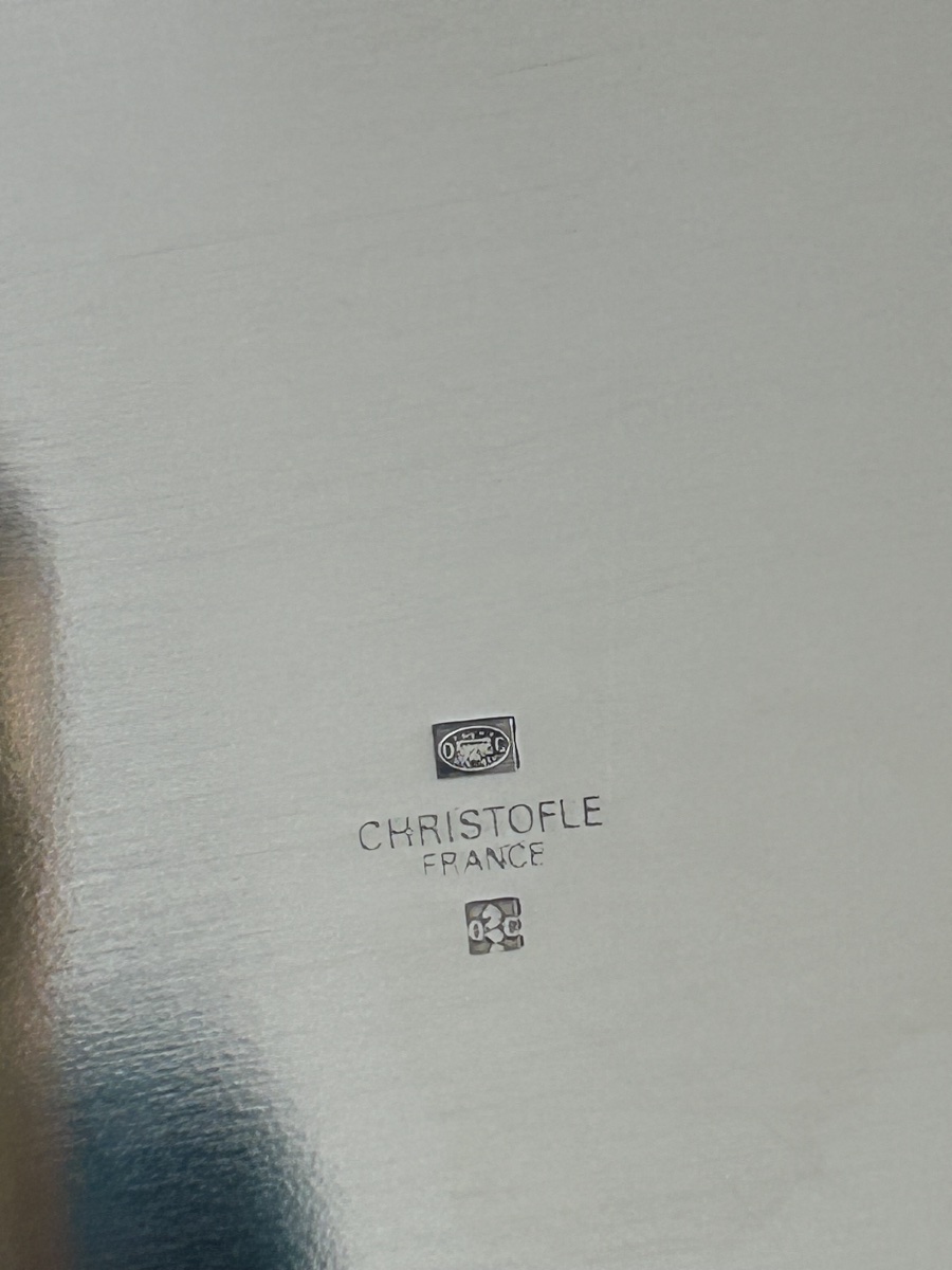 Christofle, assiette de présentation unie en métal argenté -photo-4