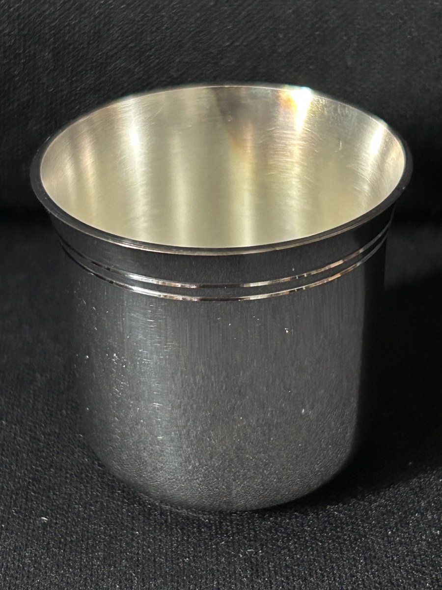 Christofle, "nathalie" Egg Cup In Silver-plated Metal -photo-1