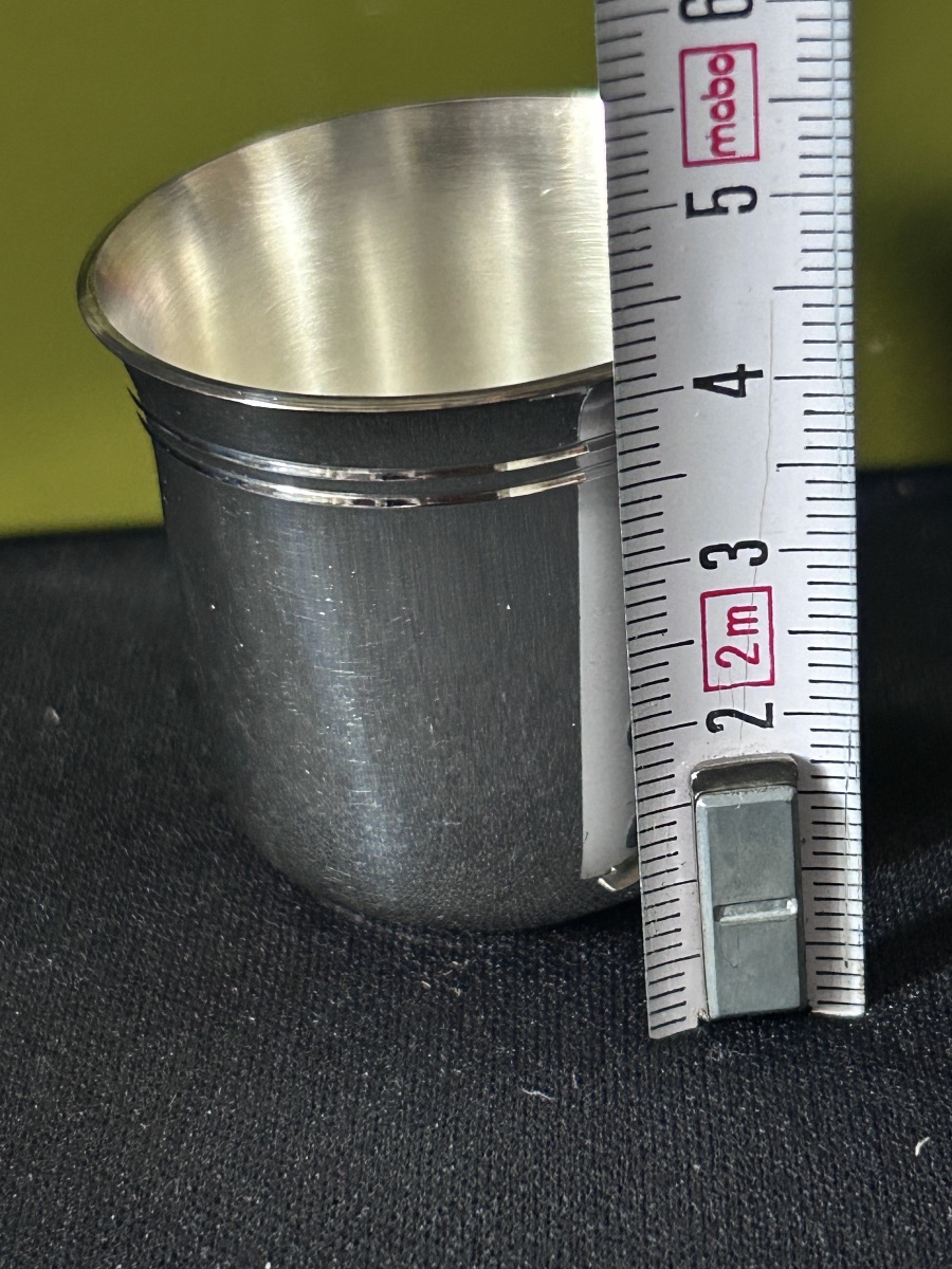 Christofle, "nathalie" Egg Cup In Silver-plated Metal -photo-3