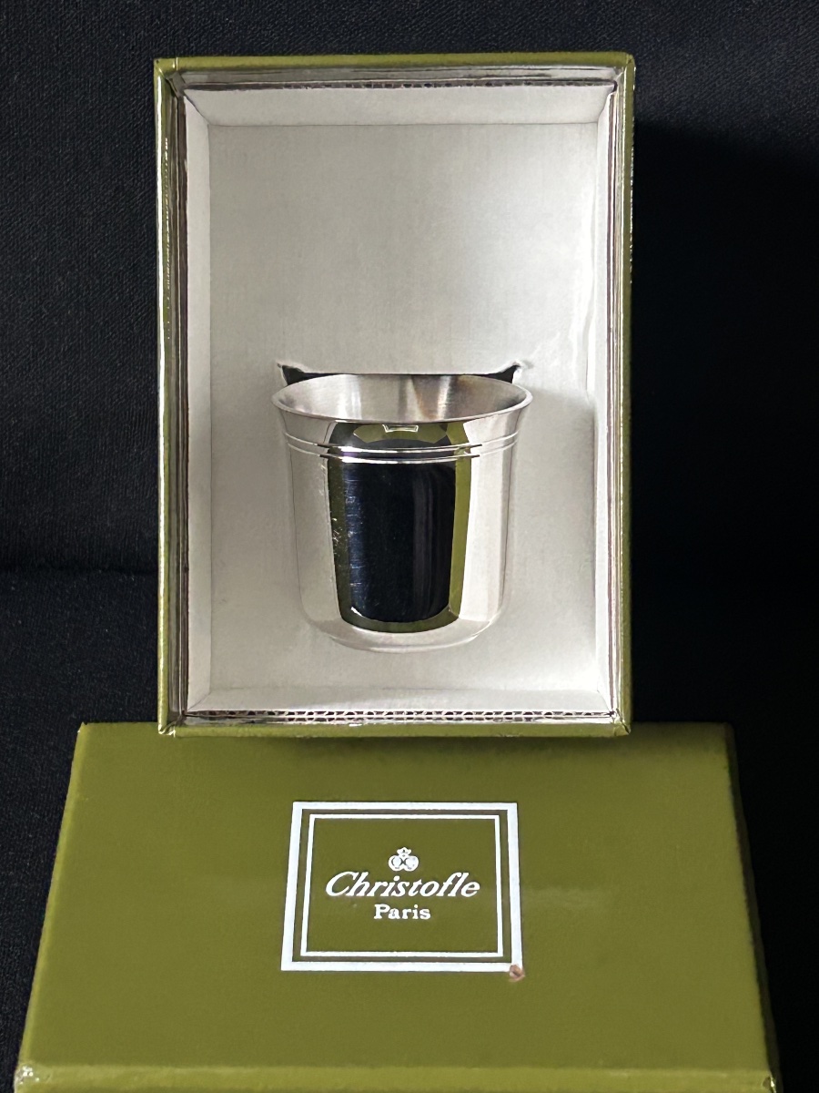 Christofle, "nathalie" Egg Cup In Silver-plated Metal 