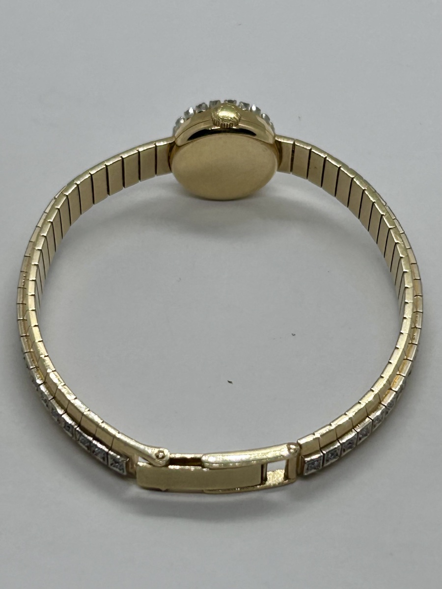 Longines, montre femme art déco en or 18k et brillants -photo-3