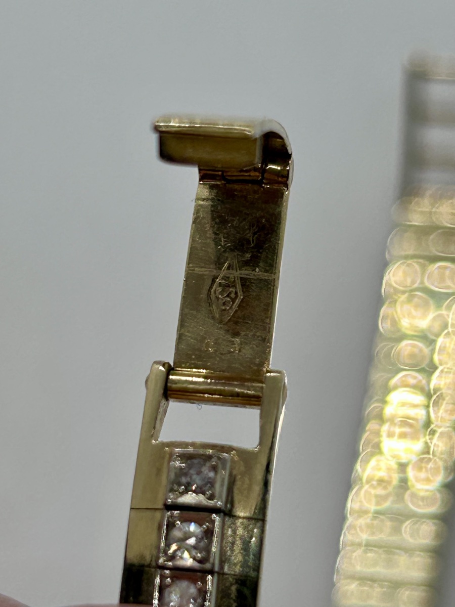 Longines, montre femme art déco en or 18k et brillants -photo-4