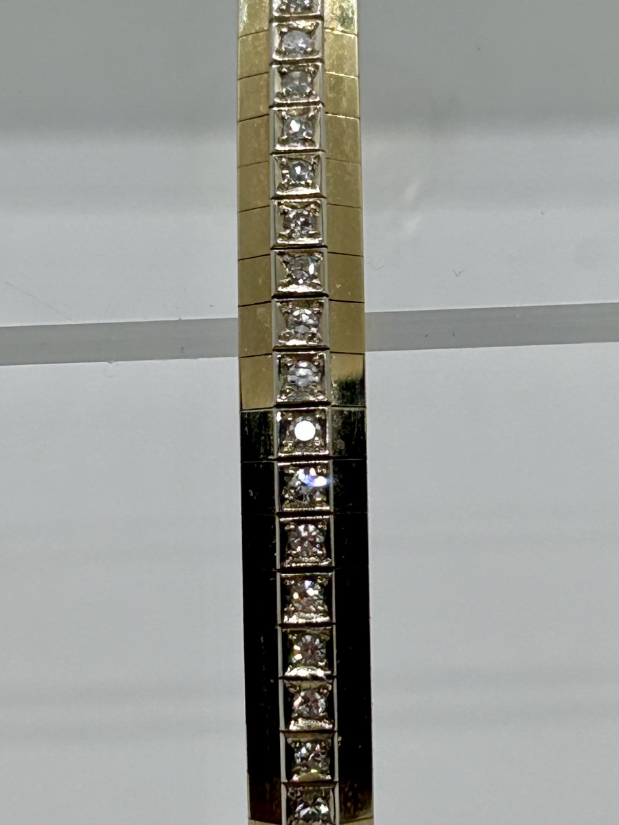 Longines, montre femme art déco en or 18k et brillants -photo-5