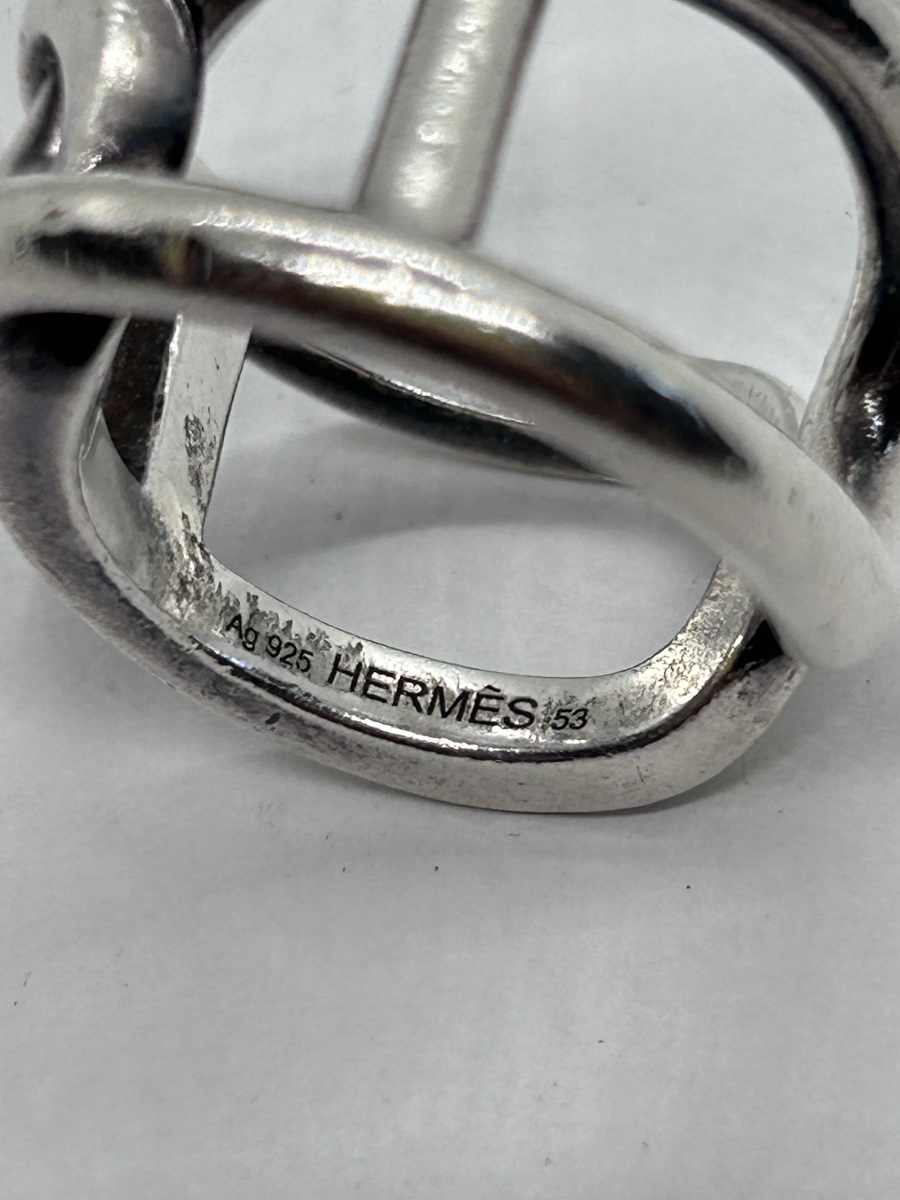 Hermès, bague Cythère en argent massif -photo-3