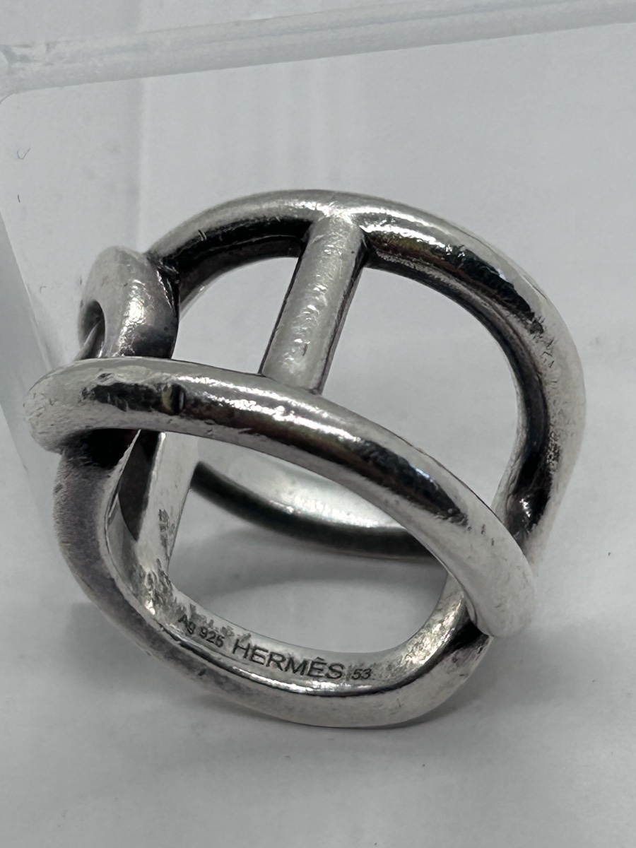 Hermès, bague Cythère en argent massif -photo-4