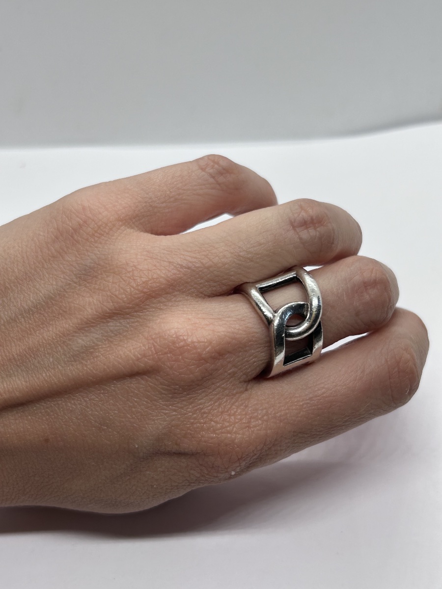 Hermès, bague Cythère en argent massif -photo-6