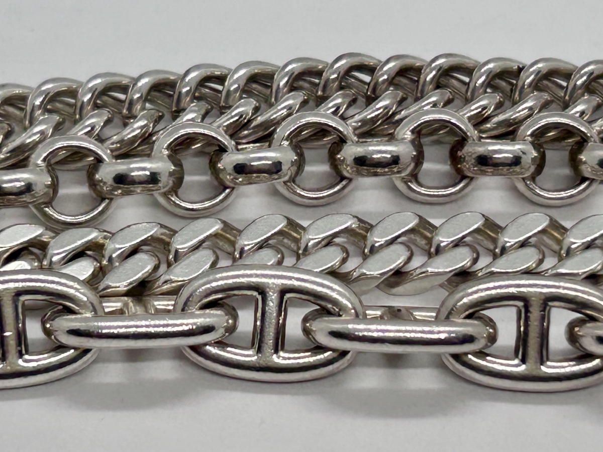 Hermès, bracelet « Etcétéra » à 4 chaînes en argent massif-photo-4