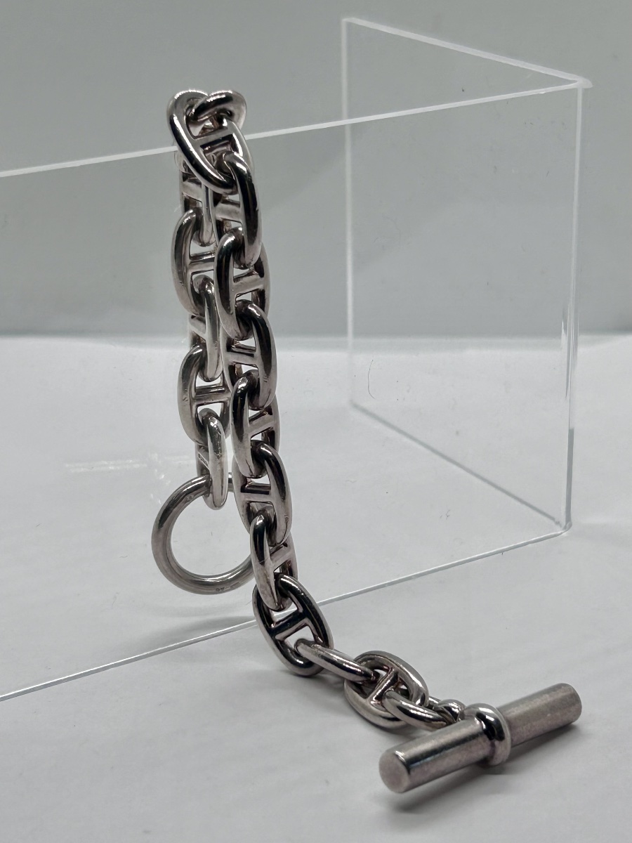 Hermès, bracelet maille « chaîne d’ancre » en argent massif-photo-3