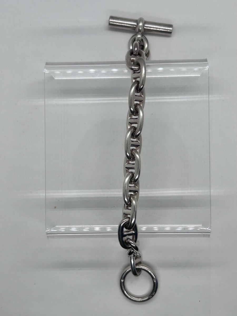 Hermès, bracelet maille « chaîne d’ancre » en argent massif-photo-7