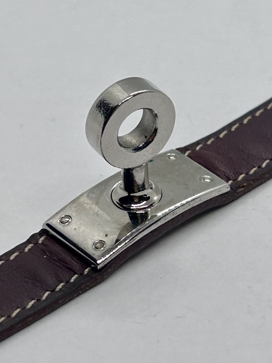 Hermès, bracelet Kelly double tour en cuir -photo-3