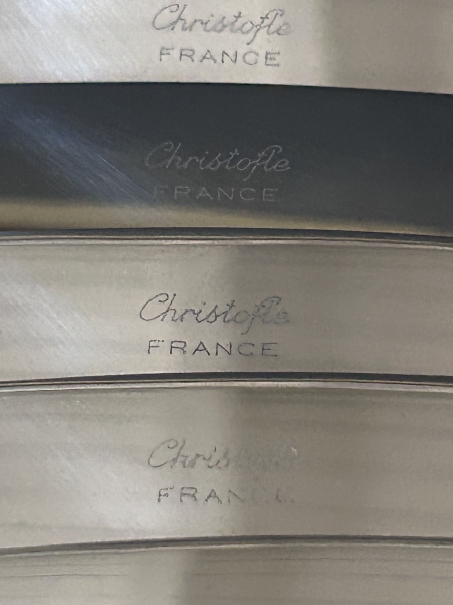 Christofle, lot de 6 couteaux à entremets Versailles -photo-2
