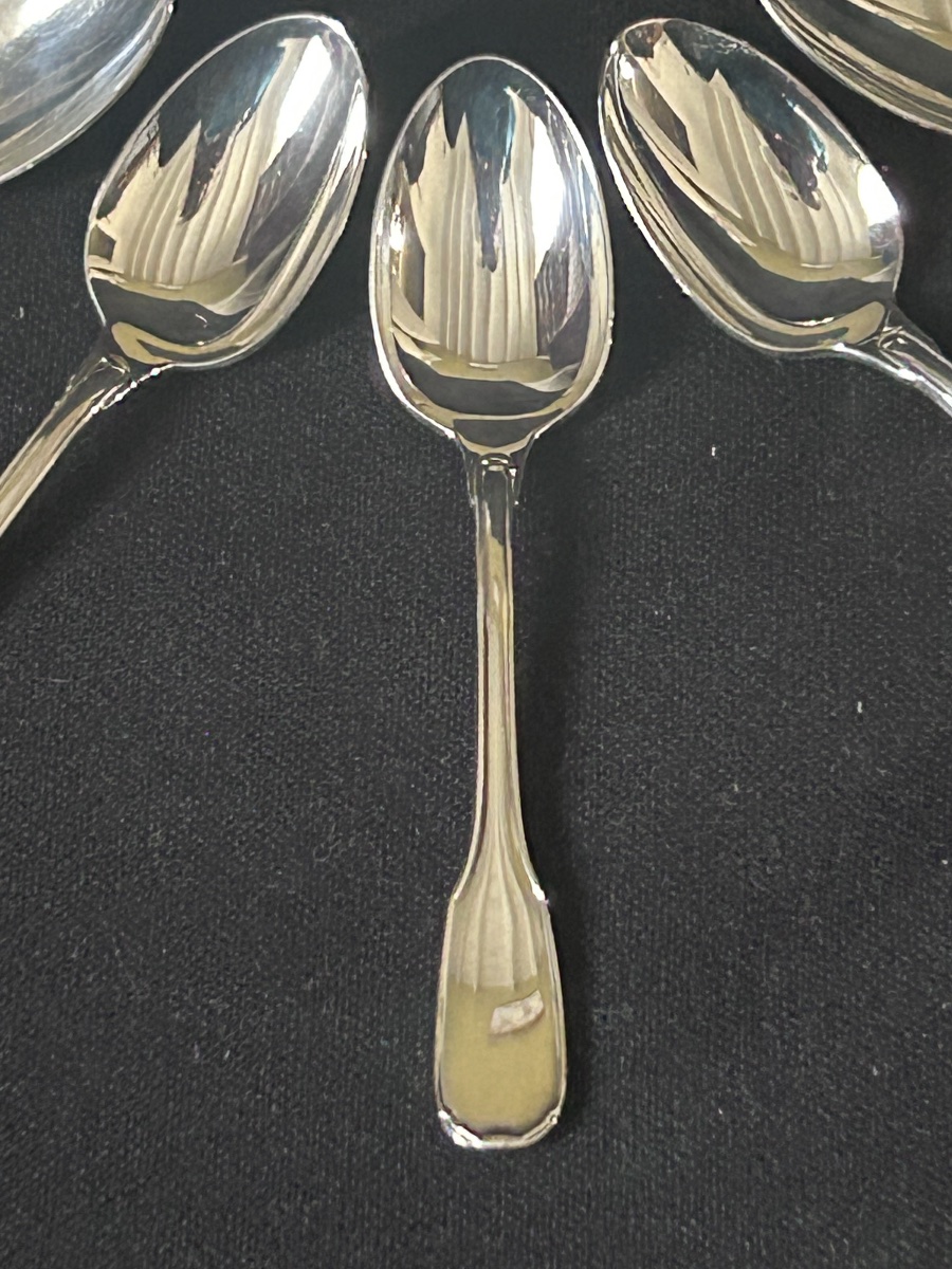 Christofle, Set Of 12 Versailles Mocha Spoons -photo-3