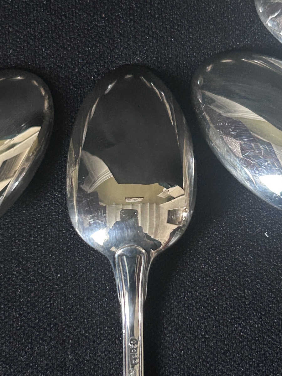 Christofle, Set Of 12 Versailles Mocha Spoons -photo-2