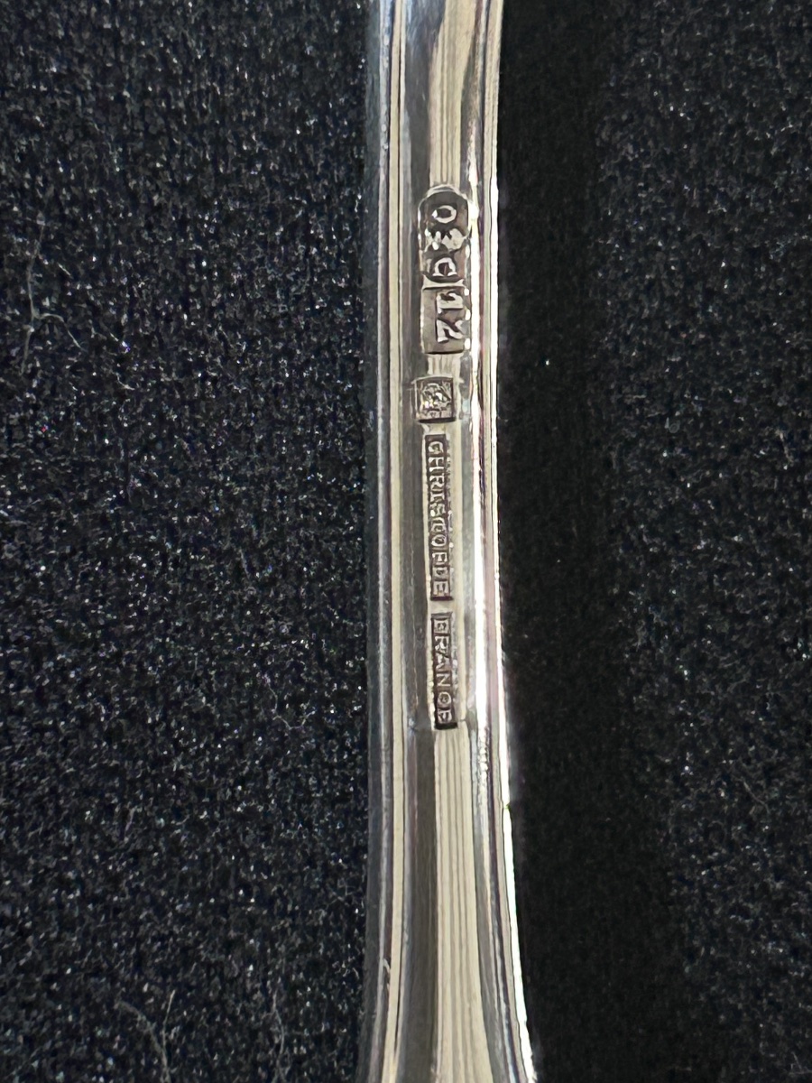Christofle, Set Of 12 Versailles Mocha Spoons -photo-4