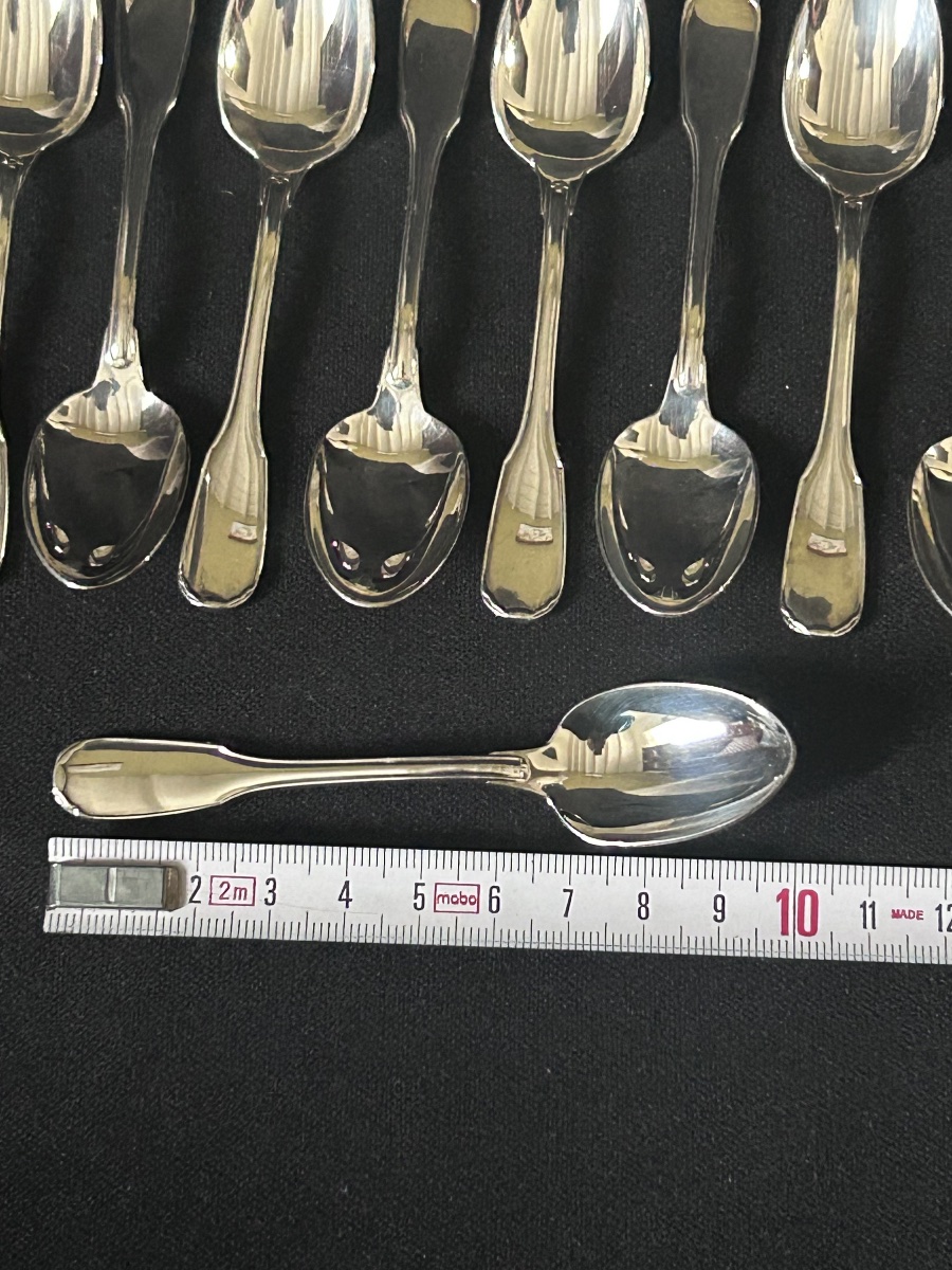 Christofle, Set Of 12 Versailles Mocha Spoons -photo-7