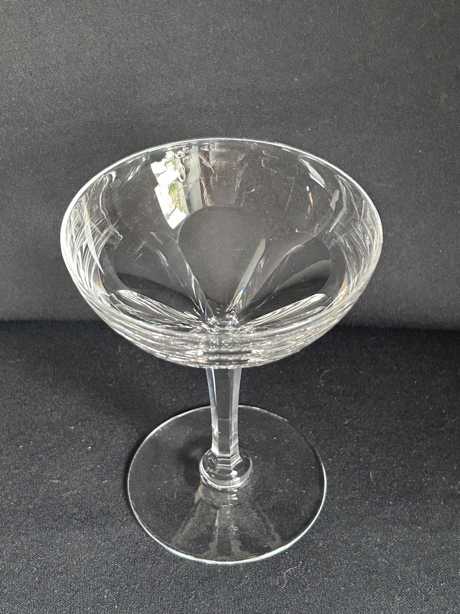 Val Saint Lambert, service de 12 coupes à Champagne en cristal-photo-3