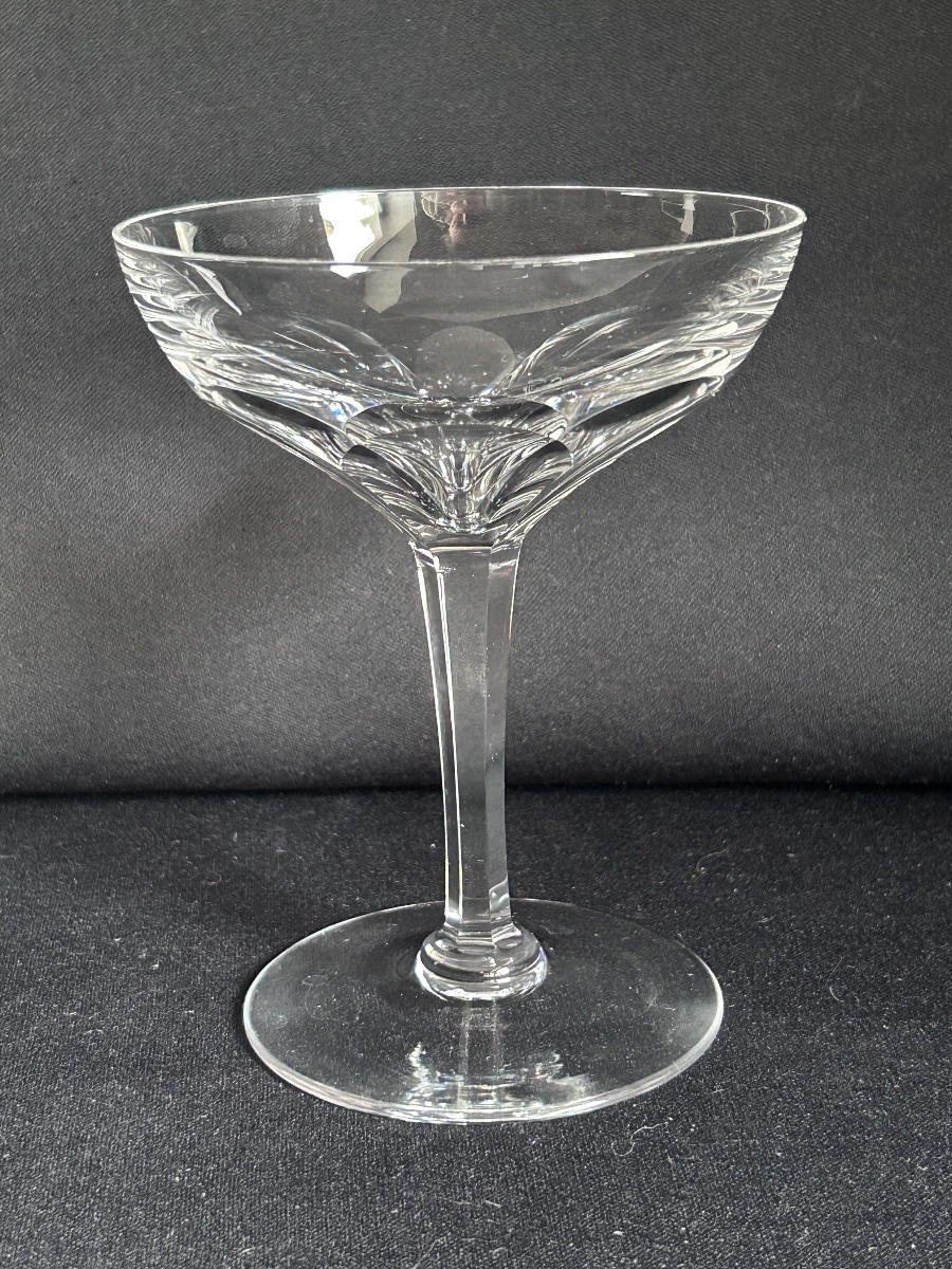 Val Saint Lambert, service de 12 coupes à Champagne en cristal-photo-4