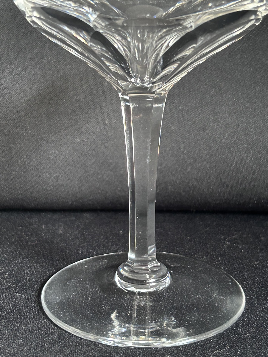 Val Saint Lambert, service de 12 coupes à Champagne en cristal-photo-3