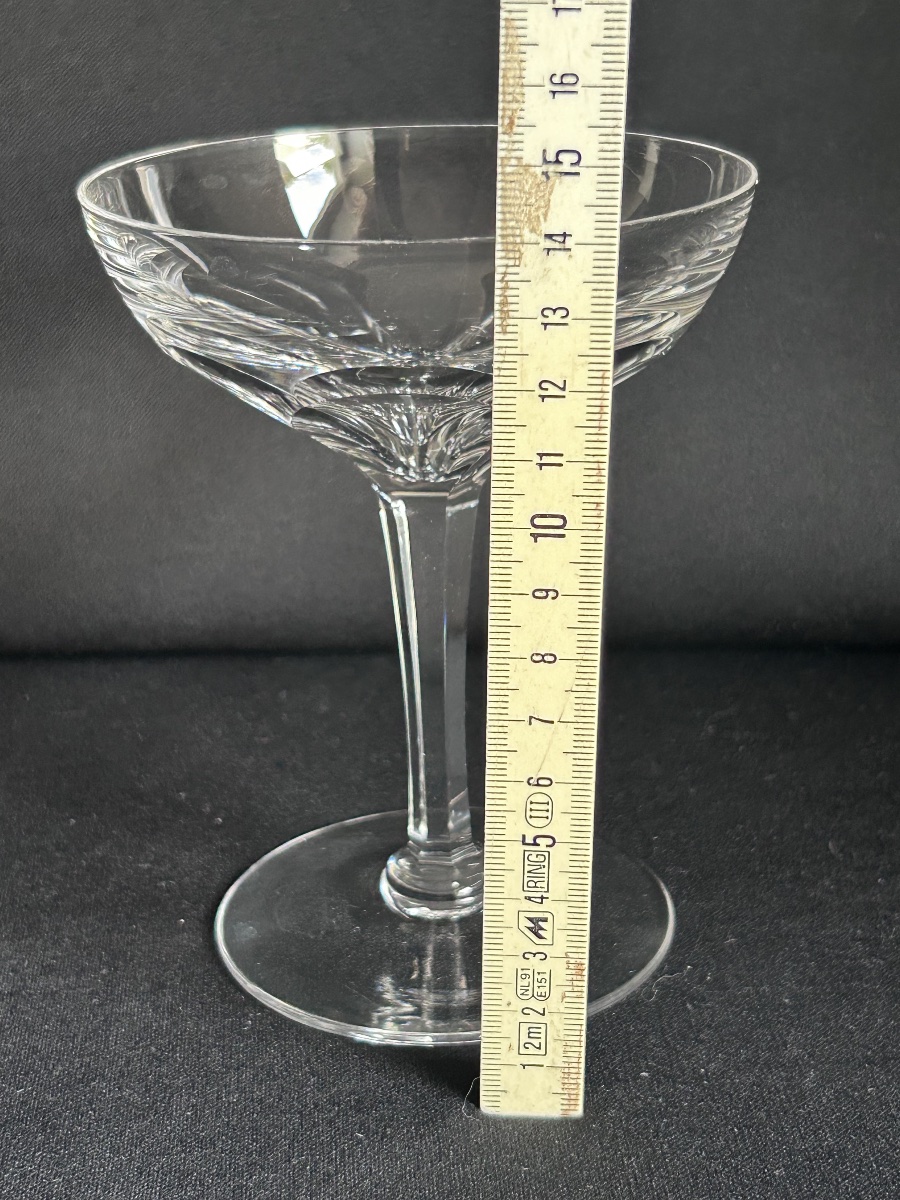 Val Saint Lambert, service de 12 coupes à Champagne en cristal-photo-5