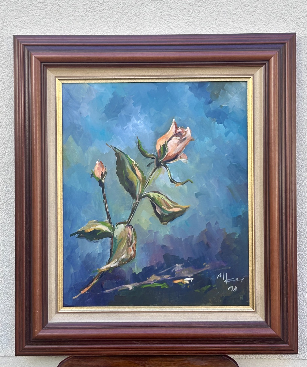 M. Schmit, huile sur toile nature morte peintre luxembourgeois -photo-2