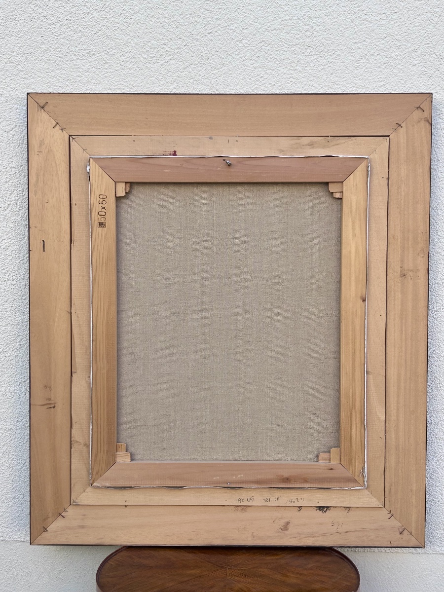 M. Schmit, huile sur toile nature morte peintre luxembourgeois -photo-8