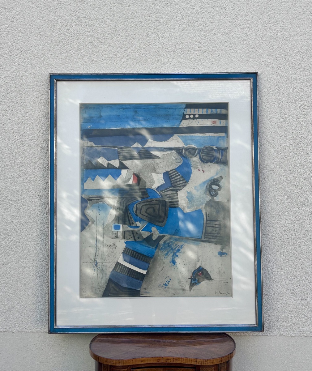R. Bertemes, Abstract Color Lithograph -photo-2