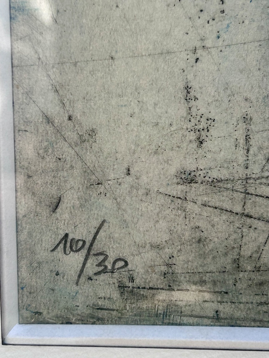 R. Bertemes, Abstract Color Lithograph -photo-1
