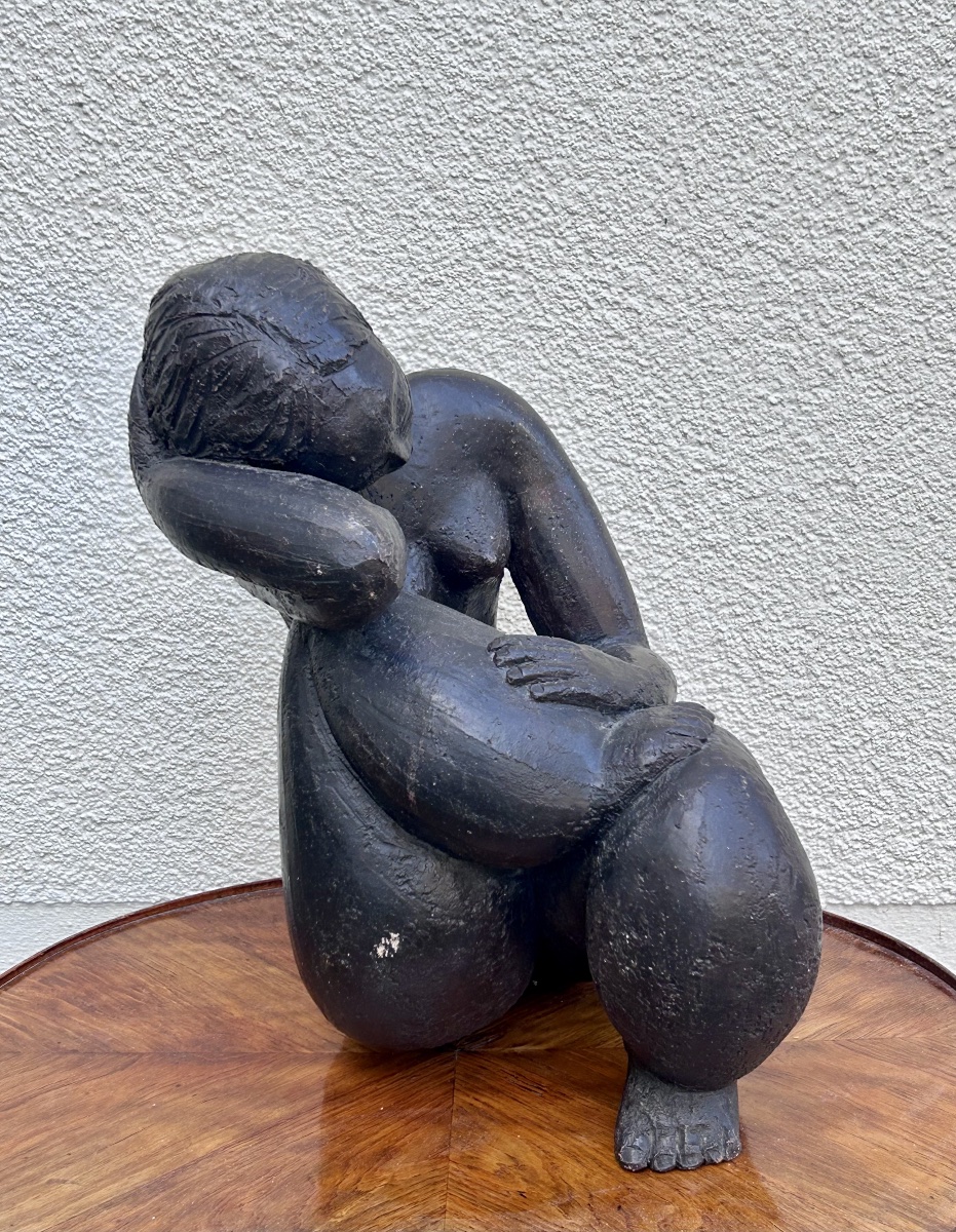 M. Siffredi, sculpture en terre cuite patinée -photo-1