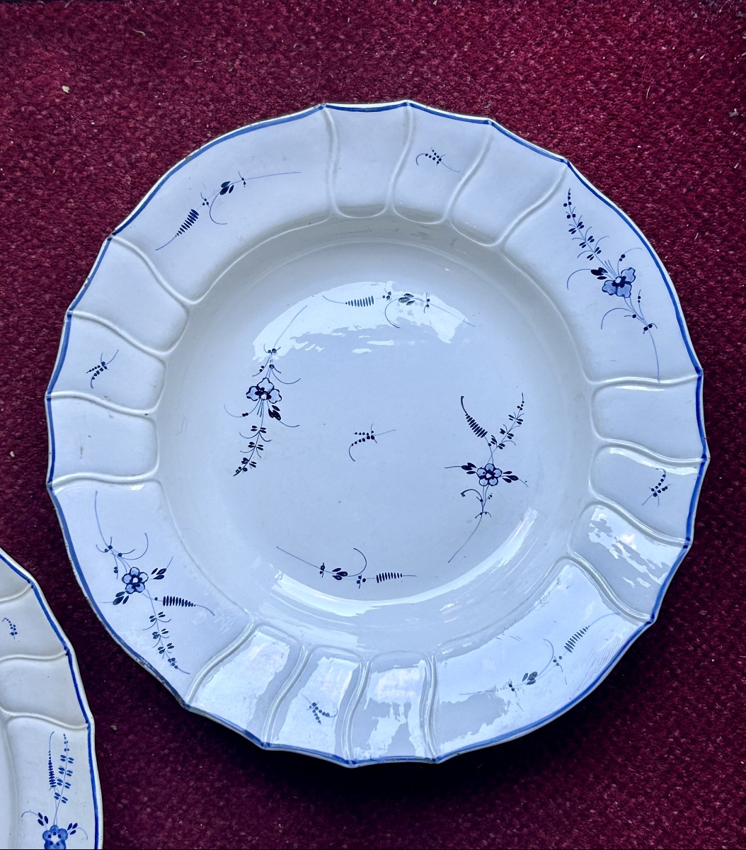 V & B Luxembourg, Set Of 5 18th-century Trays And Plates -photo-4