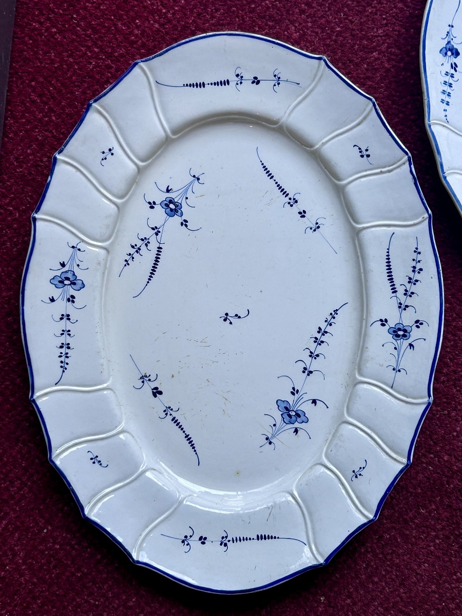 V & B Luxembourg, Set Of 5 18th-century Trays And Plates -photo-2