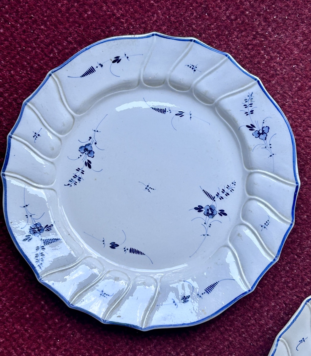 V & B Luxembourg, Set Of 5 18th-century Trays And Plates -photo-3