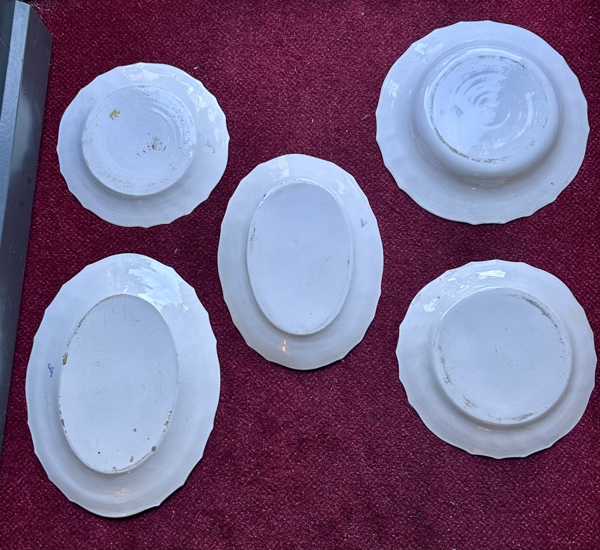 V & B Luxembourg, Set Of 5 18th-century Trays And Plates -photo-4