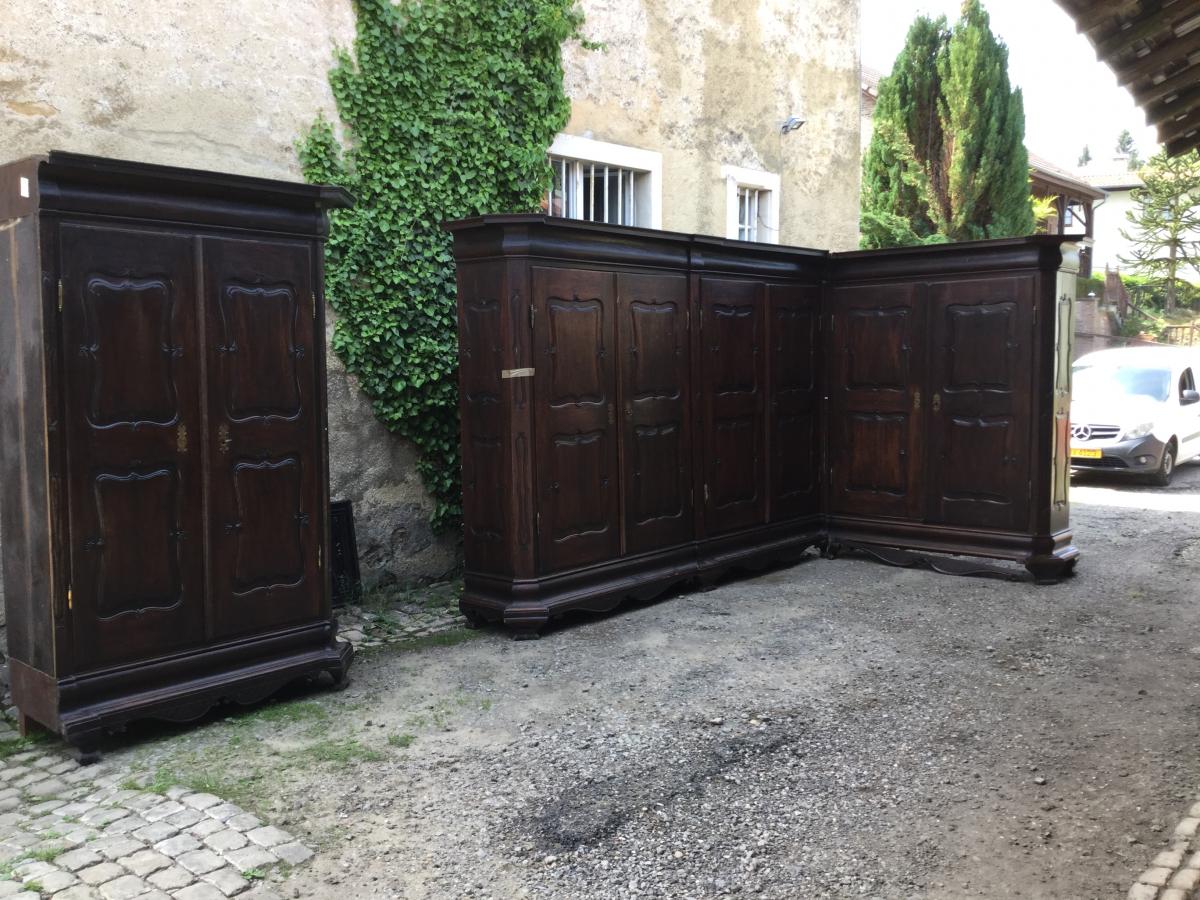 Important Baroque Castle Cabinet With 8 Doors-photo-2
