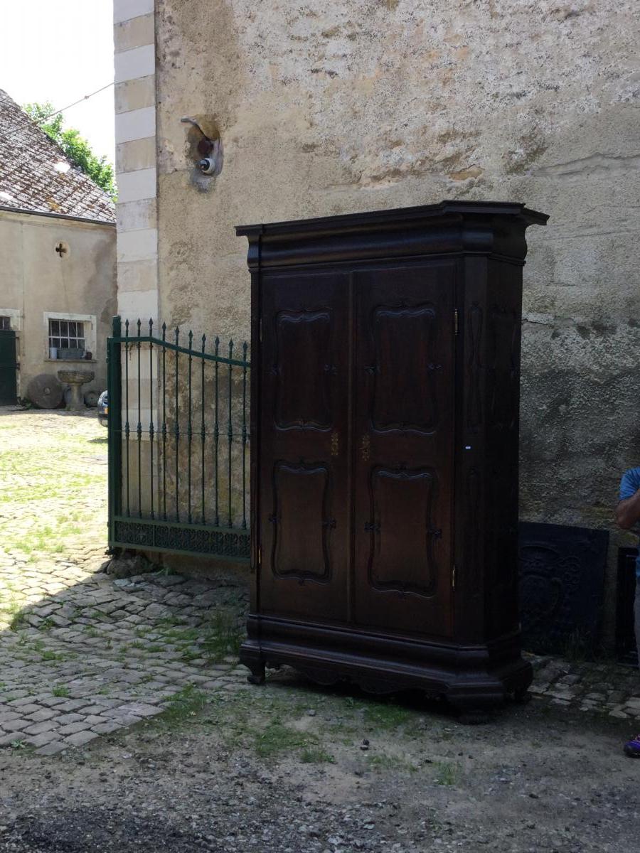 Important Baroque Castle Cabinet With 8 Doors-photo-4