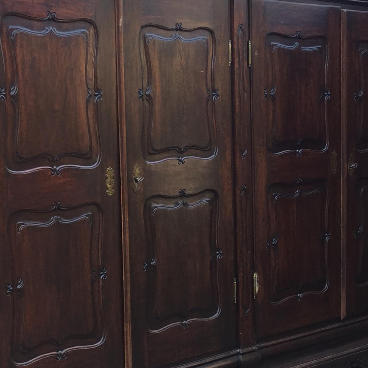 Important Baroque Castle Cabinet With 8 Doors-photo-4