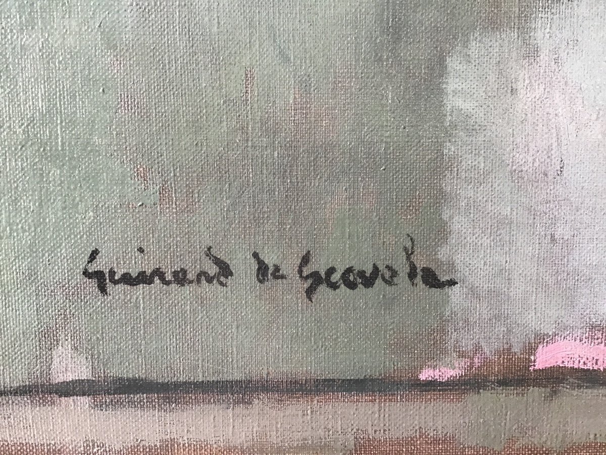 Oil On Canvas Signed By The French Painter Guirand De Scevola-photo-2