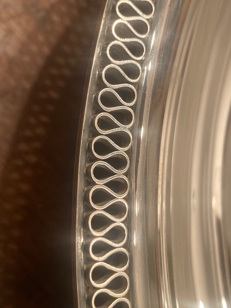 Wolfers Large Art Deco Centerpiece Bowl In Sterling Silver-photo-2