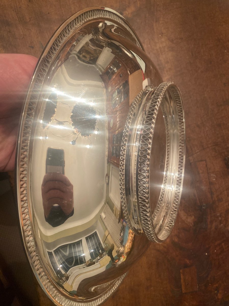 Wolfers Large Art Deco Centerpiece Bowl In Sterling Silver-photo-4