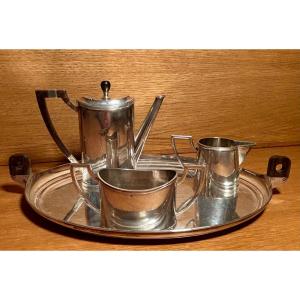 Th. H. Saakes, Silver And Ebony Tea Set