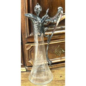 Wmf, Art Nouveau Glass Carafe 