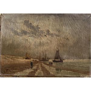 Van  Canters? Tableau huile sur toile, marine 