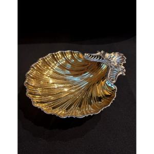 Coquille en argent 800/1000 partiellement dorée 