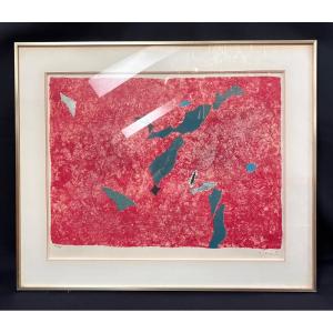 Lithographie Abstraite par Gustave Singier 