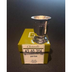 Christofle Pearls Pattern Silver-plated Metal Egg Cup 