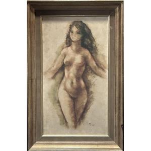 Boris Simon, nu huile sur panneau