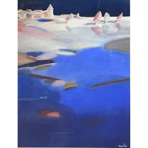 Nadia, Modern Watercolor Coastal Landscape