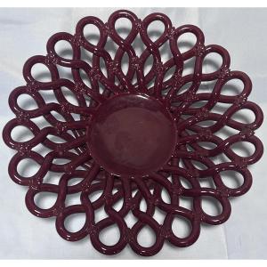 Léon Nosbusch, Art Deco Enameled Stoneware Plate