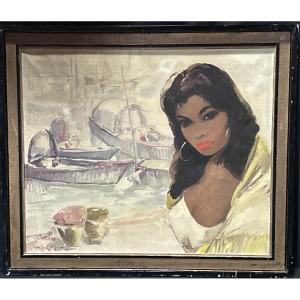 Willem Jilts Pol, Portrait Of A Woman Oil On Canvas