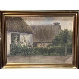 A.m Andersen, Oil On Canvas Impressionist Landscape