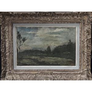 H. Boulenger, Oil On Panel Belgian Landscape 19th Century